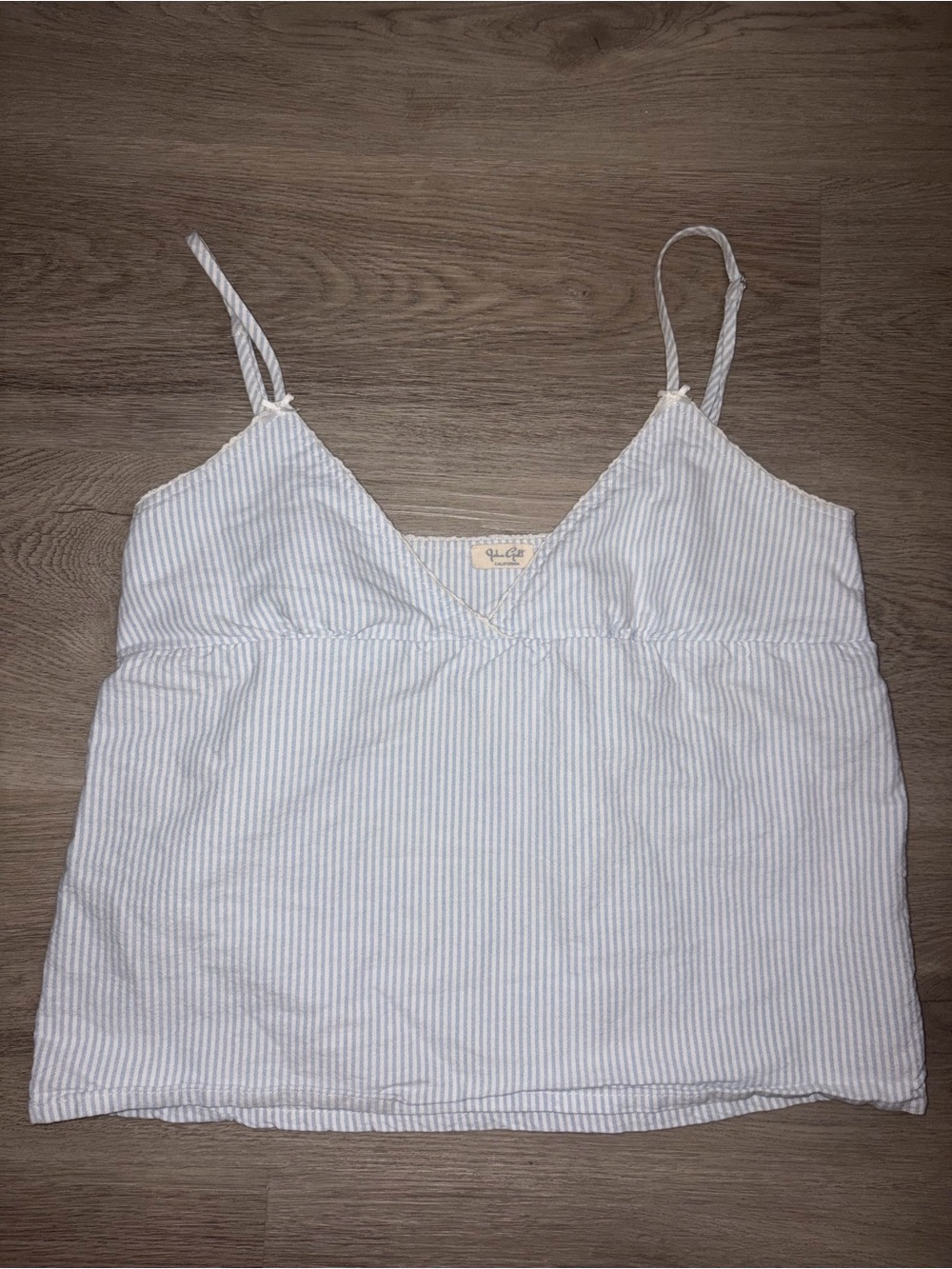 Brand new Brandy Melville Light Blue & White Striped Spaghetti Strap Cami